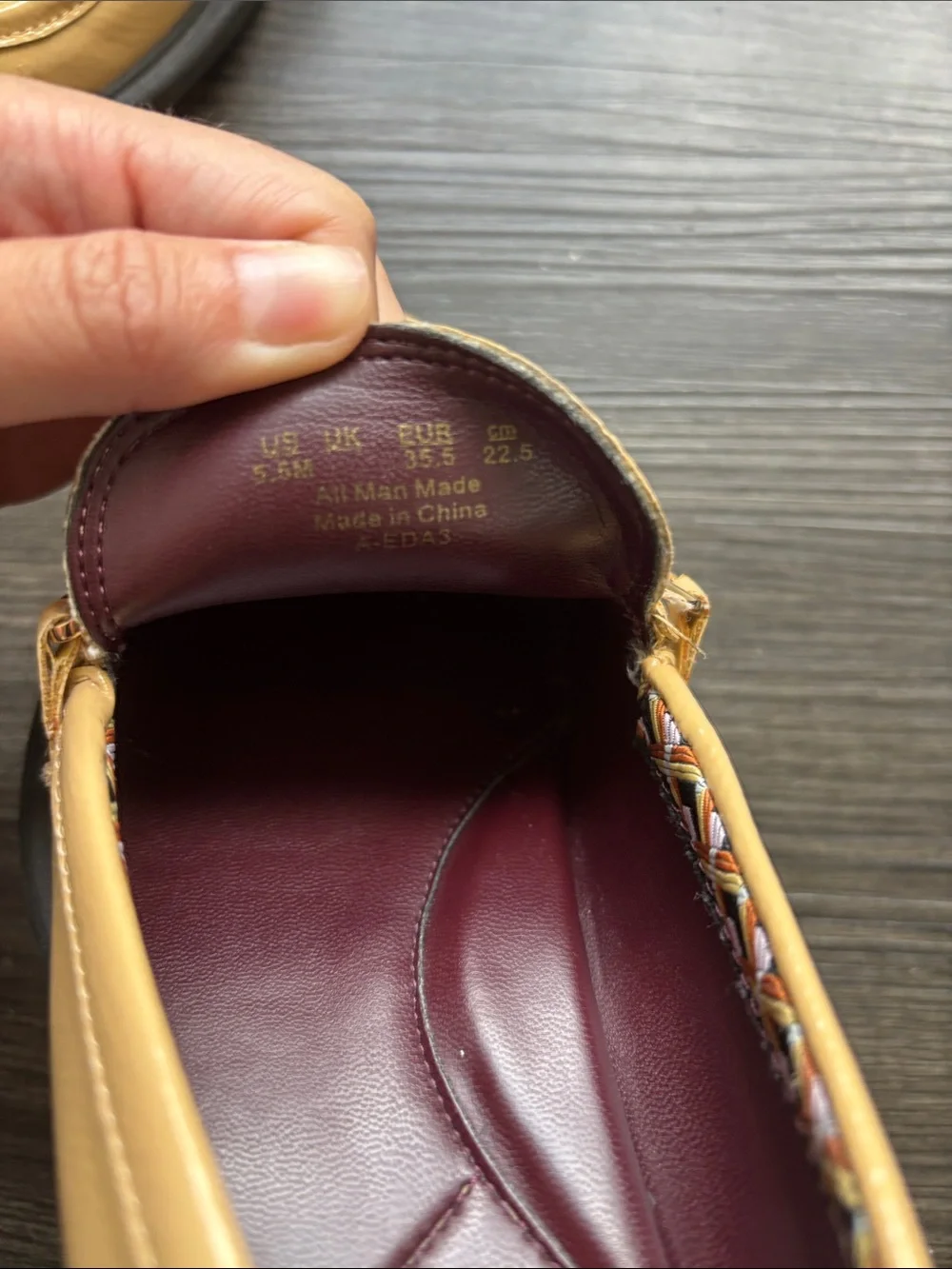 SARTO By Franco Sarto Mustard Tan Leather Loafers with Gold Bit